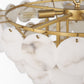 Monroe Chandelier Gold Metal | White Resin - chandeliers