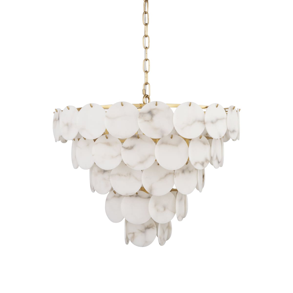 Monroe Chandelier Gold Metal | White Resin - chandeliers