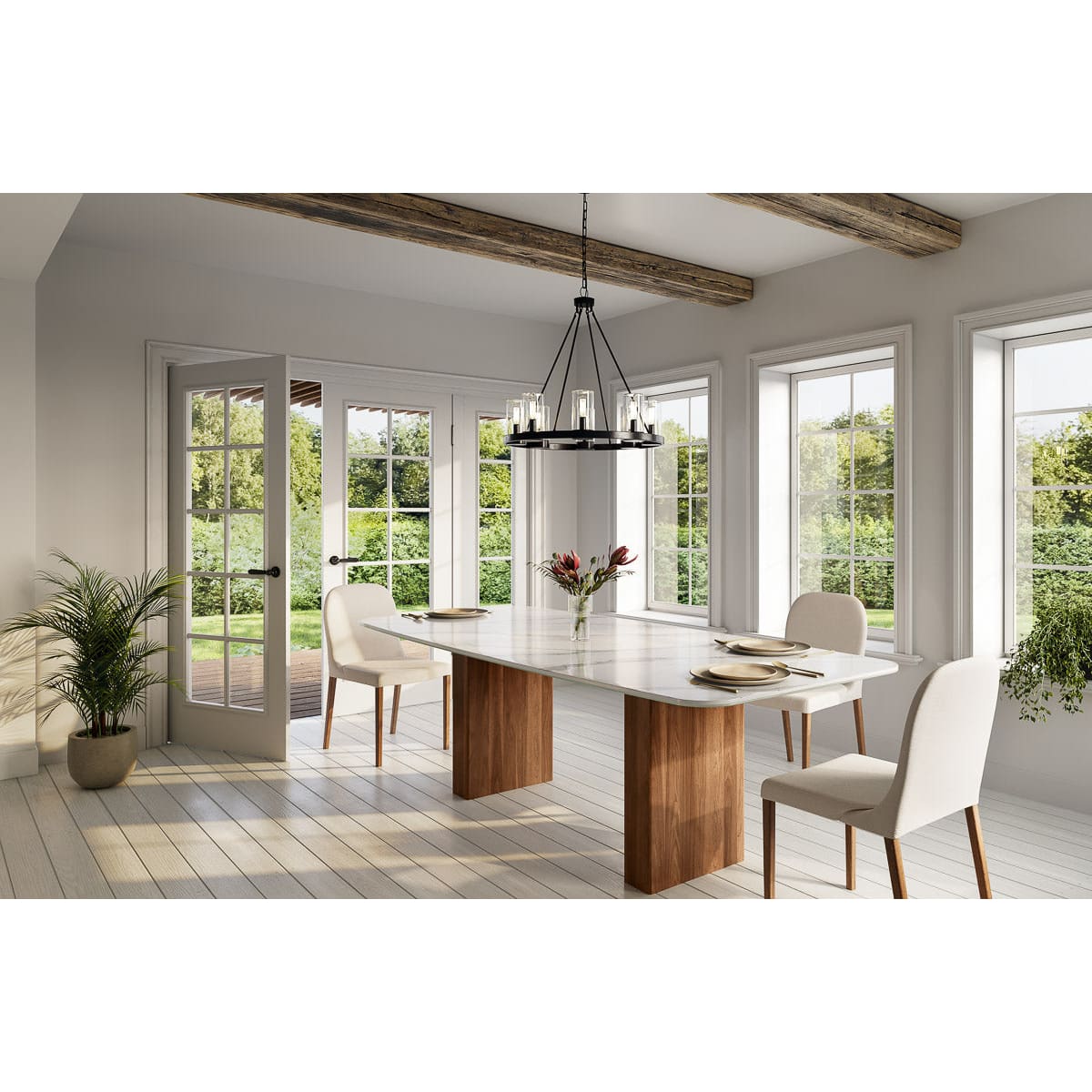 Nathalie Elliptical Porcelain Top Table - dining-table
