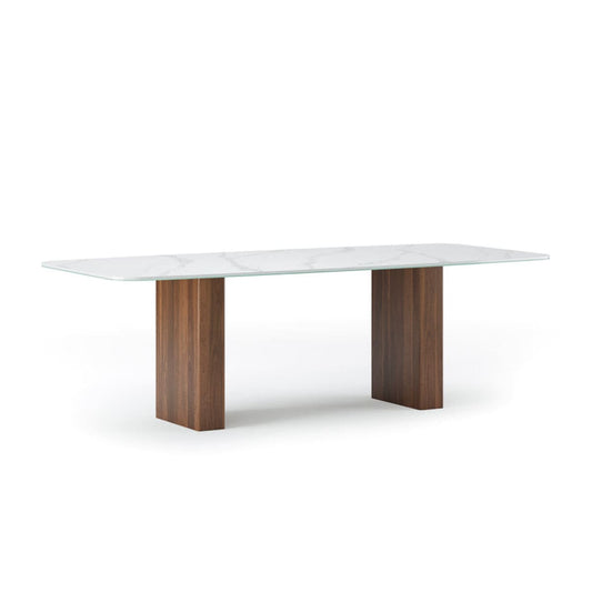 Nathalie Elliptical Porcelain Top Table - dining-table