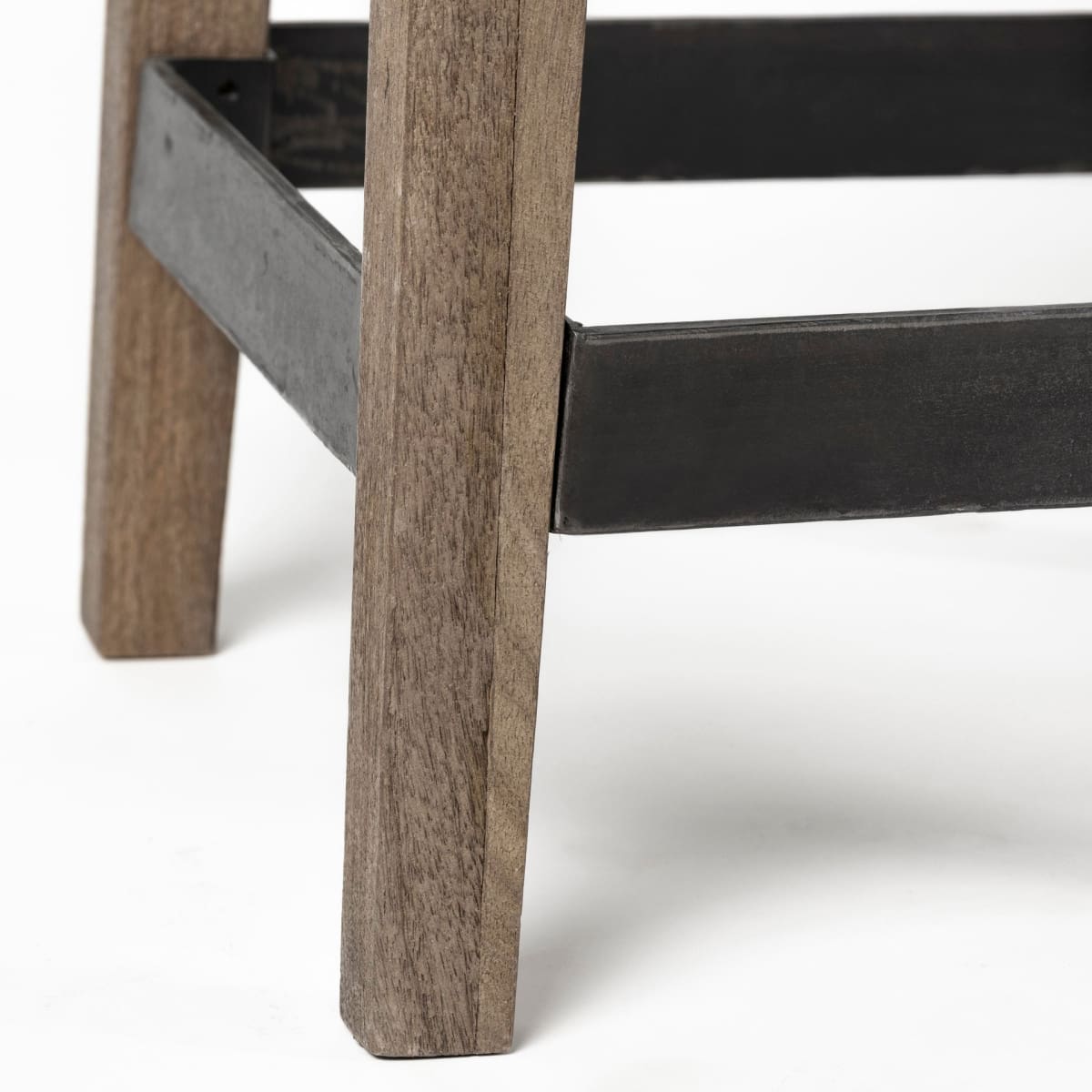 Nell Bar Counter Stool Black Metal | Light Brown Wood | Counter - bar-stools