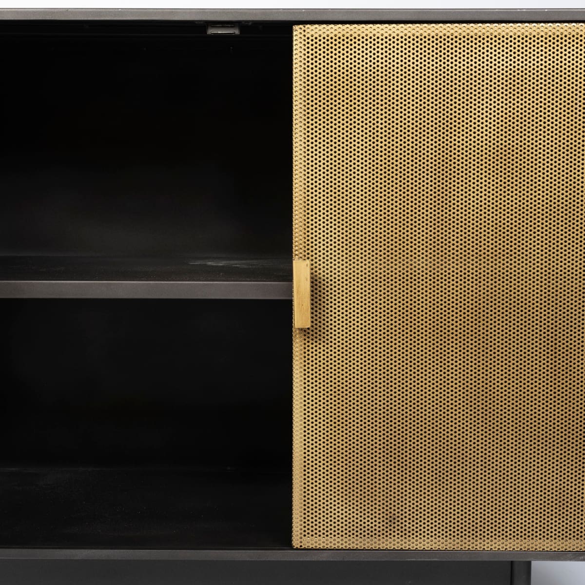 Newsome Sideboard Black Metal | Gold Metal - sideboards-and-buffets