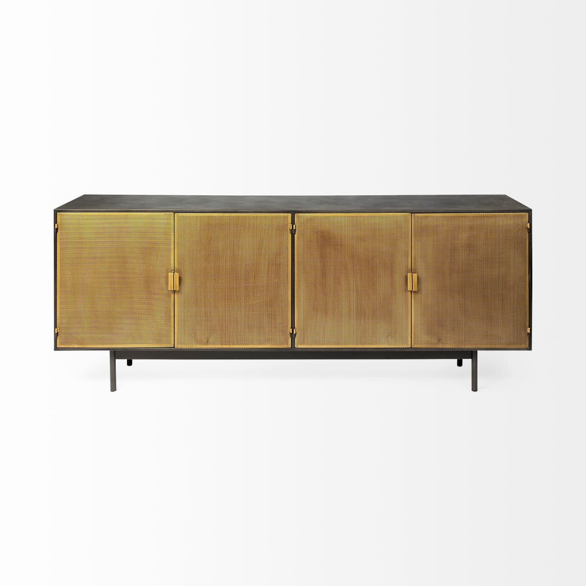 Newsome Sideboard Black Metal | Gold Metal - sideboards-and-buffets