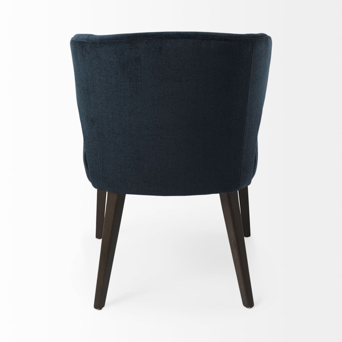 Niles Dining Chair Navy Blue Fabric | Dark Brown Wood - dining-chairs