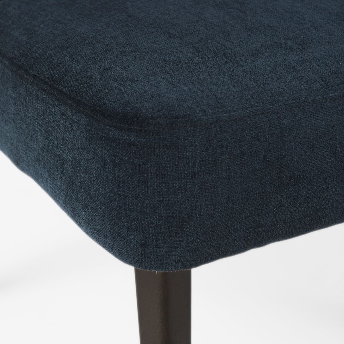 Niles Dining Chair Navy Blue Fabric | Dark Brown Wood - dining-chairs