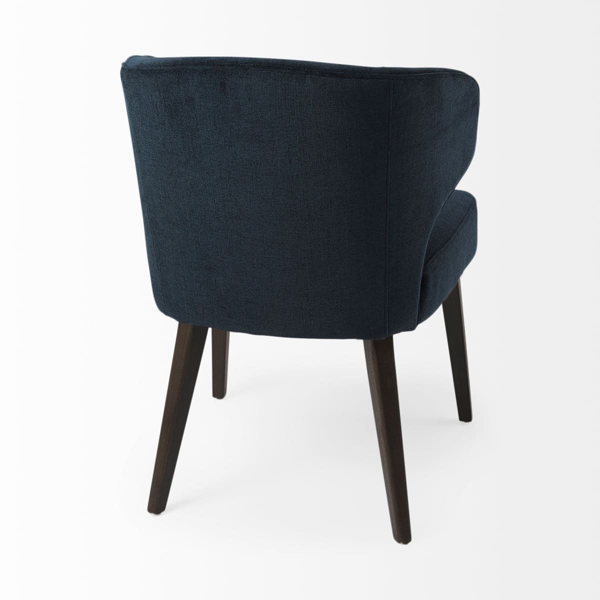 Niles Dining Chair Navy Blue Fabric | Dark Brown Wood - dining-chairs