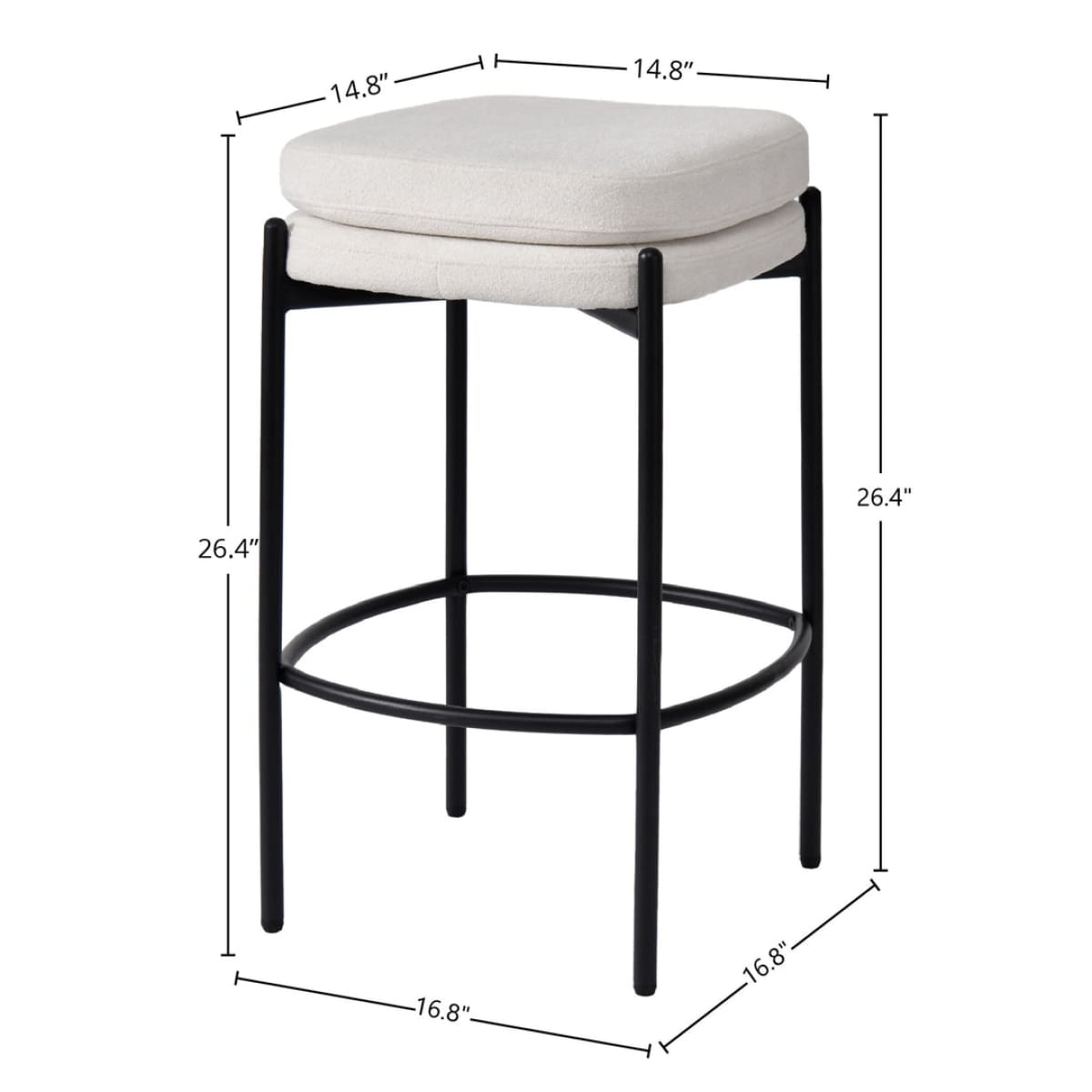 Nina Counter Stool - Oatmeal - lh-import-stools