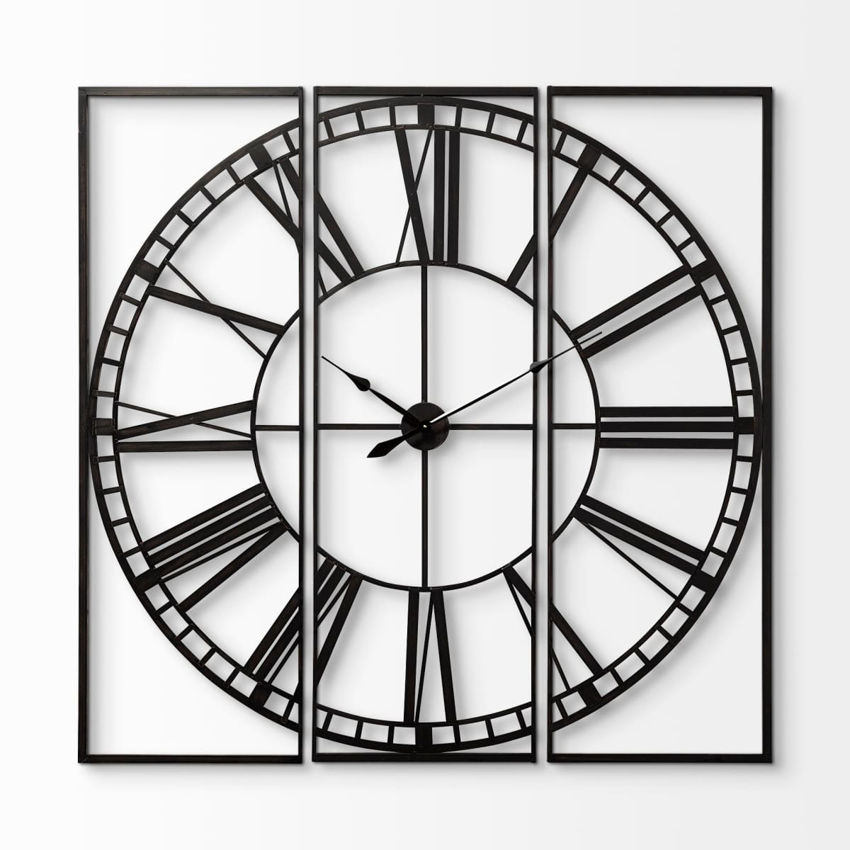 Norwood Wall Clock Black Metal | 60’’ - wall-clocks