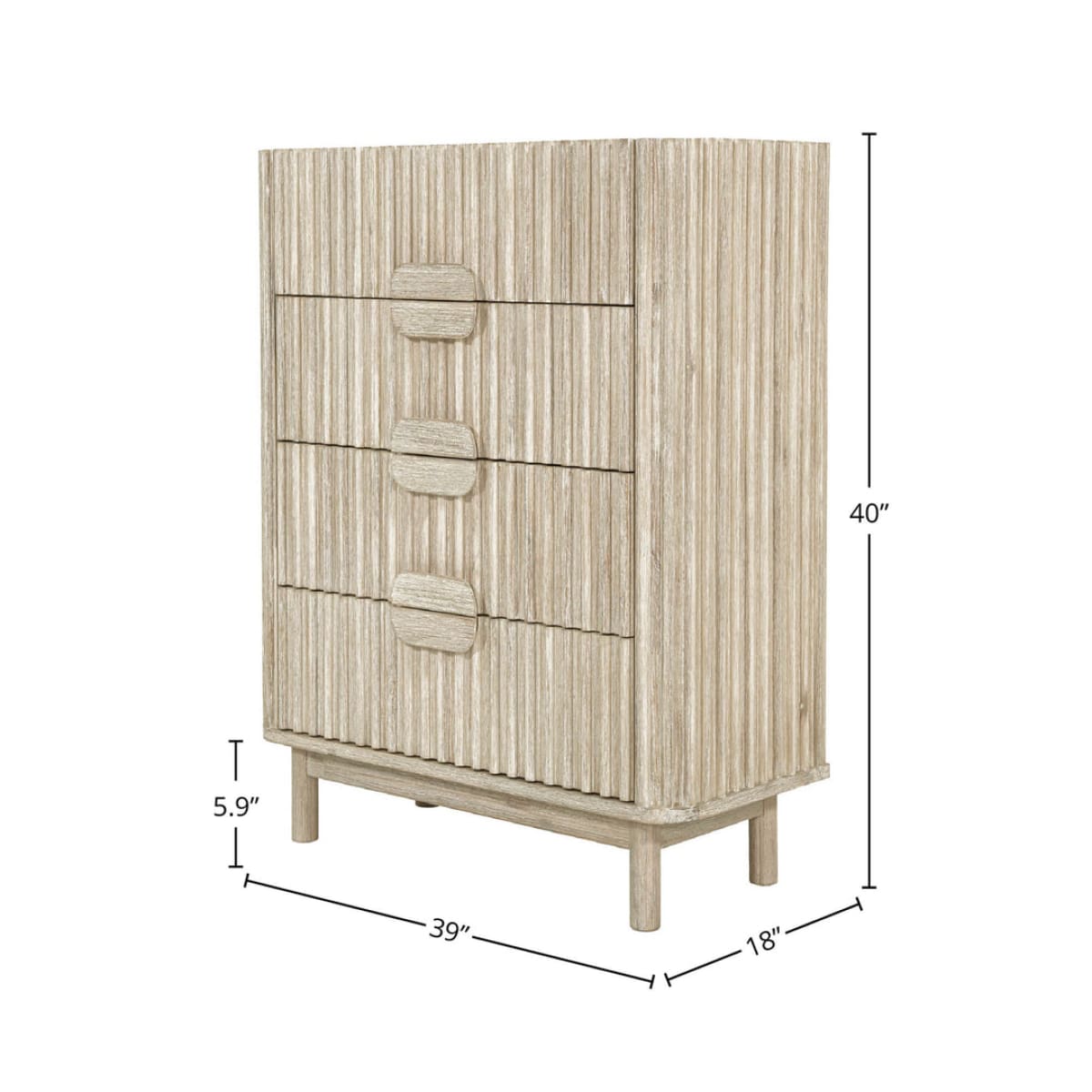 Oasis 4 Drawer Chest - lh-import-dressers