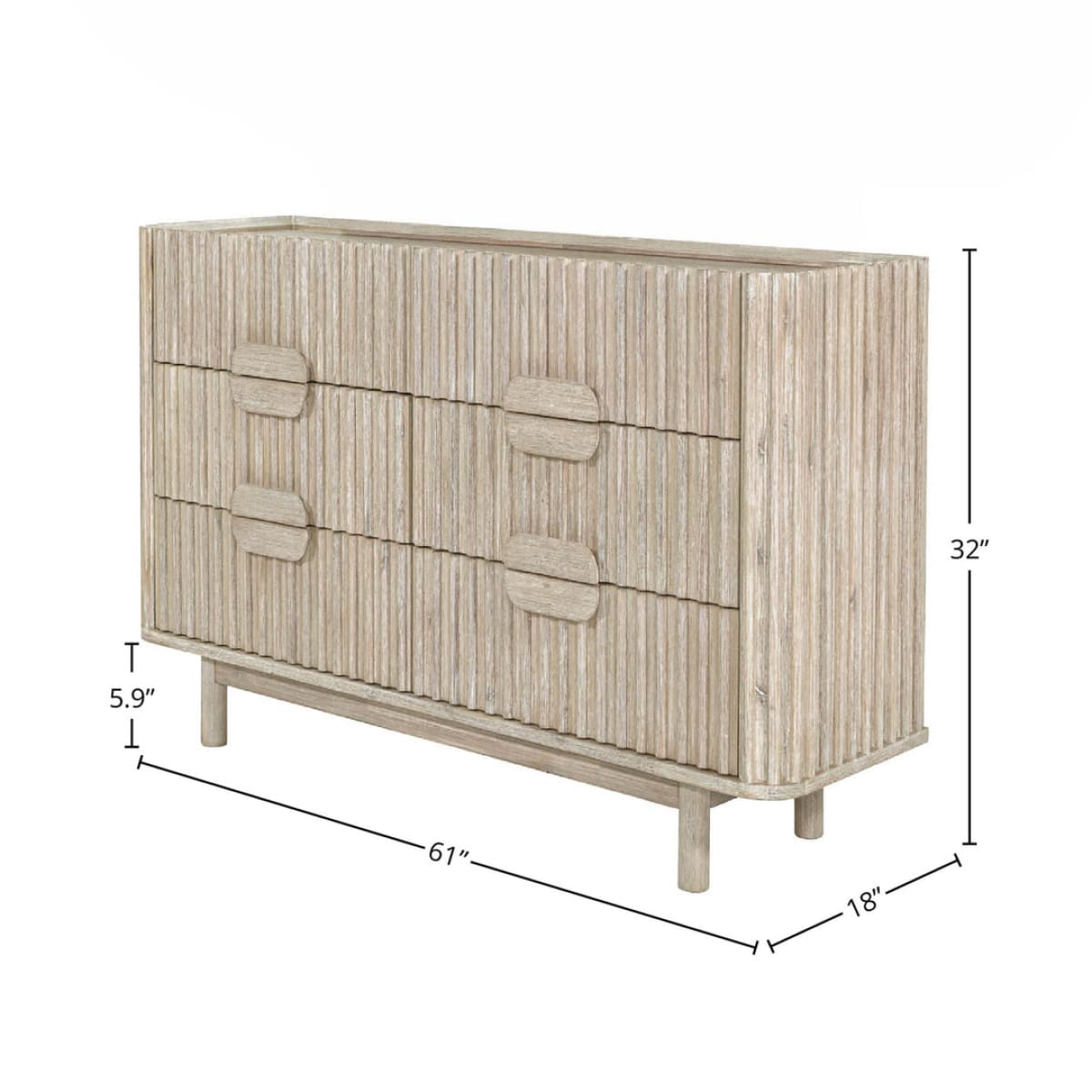 Oasis 6 Drawer Dresser - lh-import-dressers