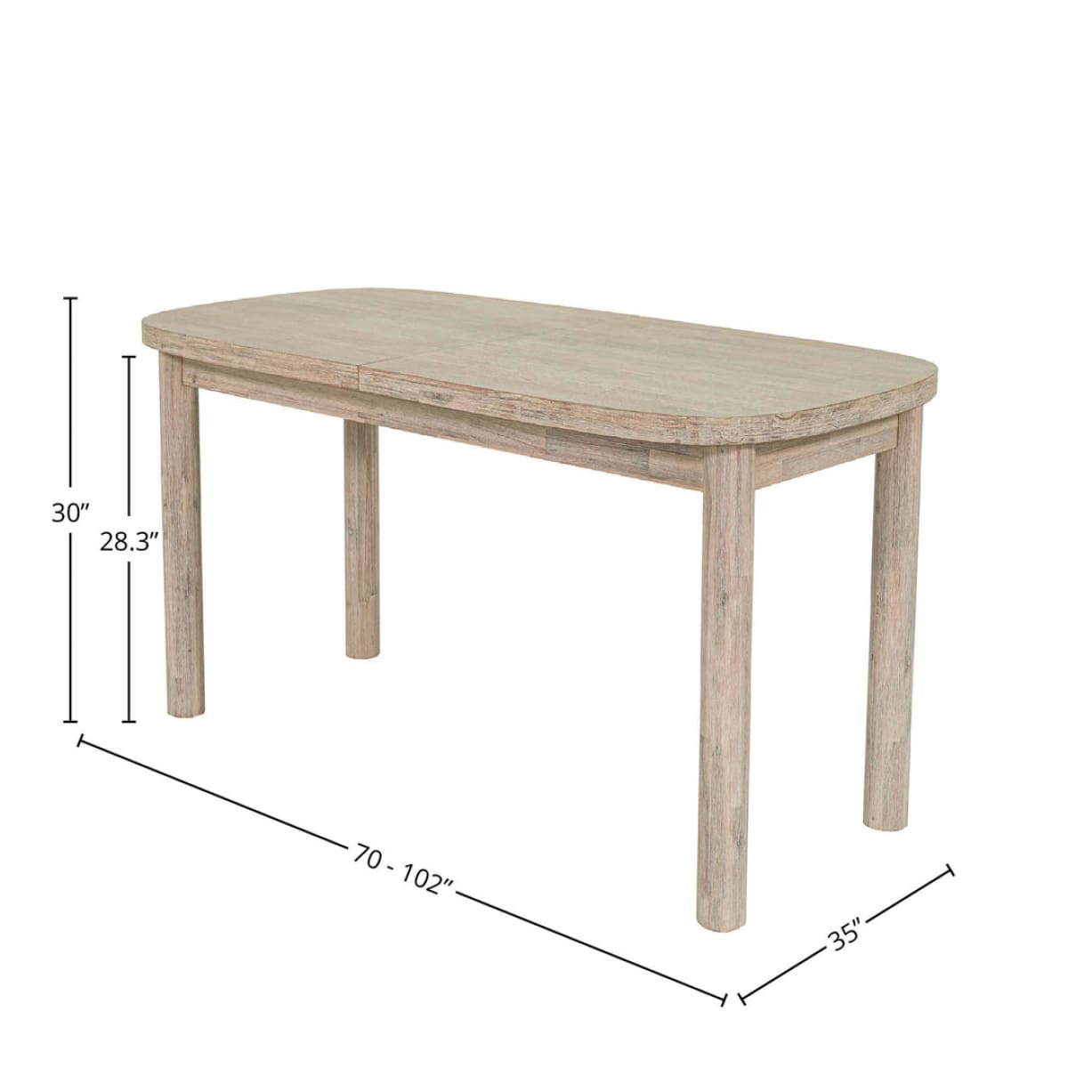 Oasis Extension Dining Table (70’’/102’’) - lh-import-dining-tables