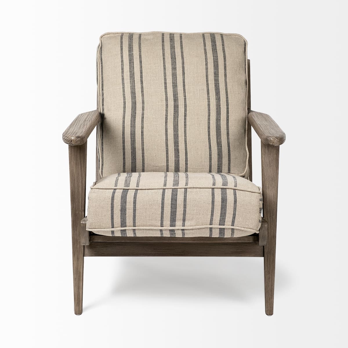 Olympus Accent Chair Brown Jute | Brown Wood - accent-chairs