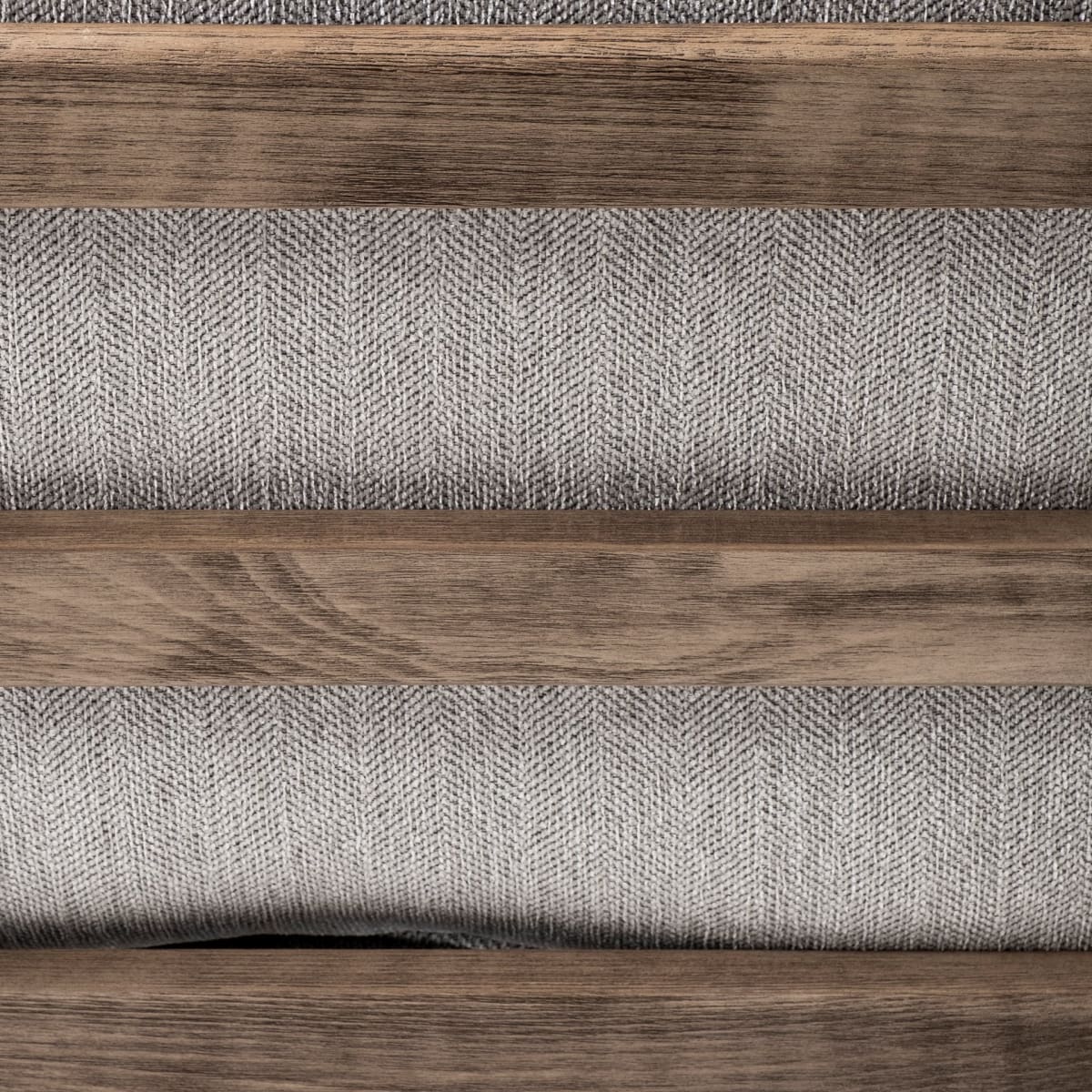 Olympus Upholstered Accent Chair Frost Gray Fabric | Brown Wood - accent-chairs