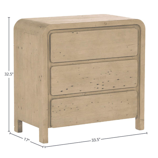 Opera 3 Drawer Small Chest - lh-import-dressers