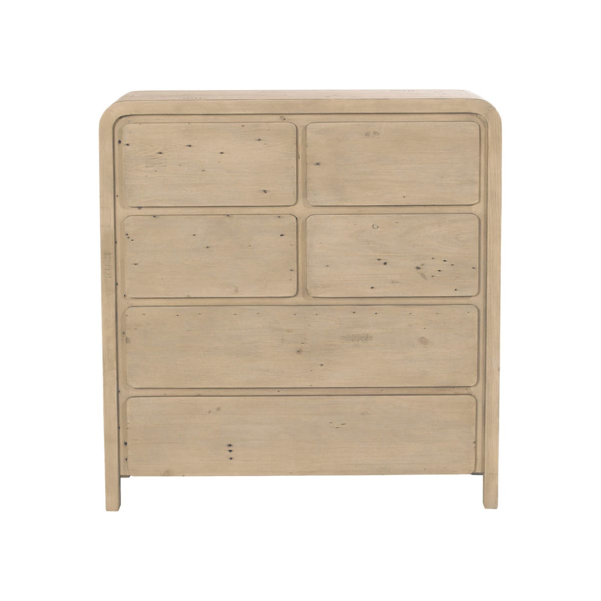 Opera 6 Drawer Chest - Scrubbed Teak - lh-import-dressers