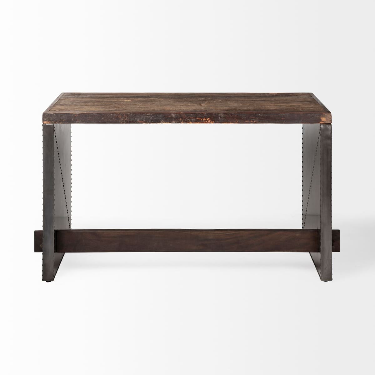 Orwell Office Desk Brown Wood | Black Metal - office