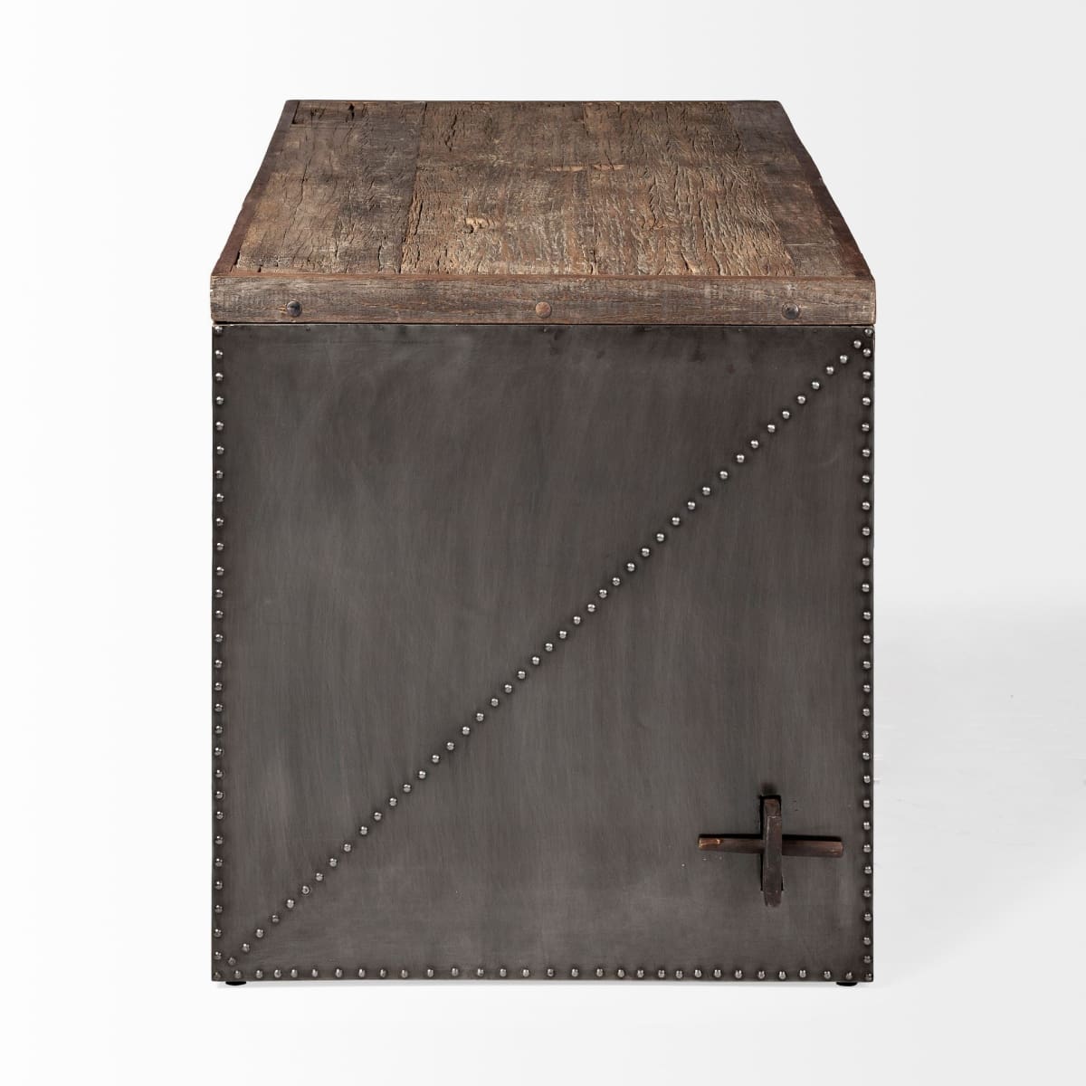 Orwell Office Desk Brown Wood | Black Metal - office