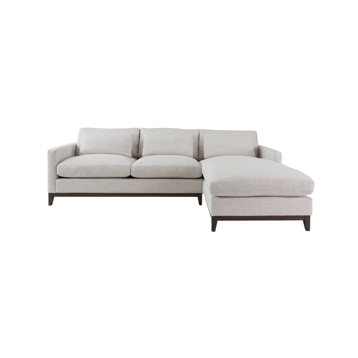 Oxford Right Sectional Sofa - Travertine Cream - lh-import-sectionals