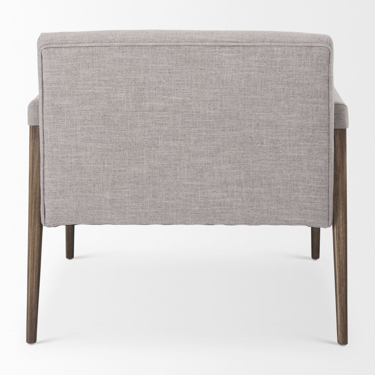 Palisades Accent Chair Gray Fabric | Brown Wood - accent-chairs