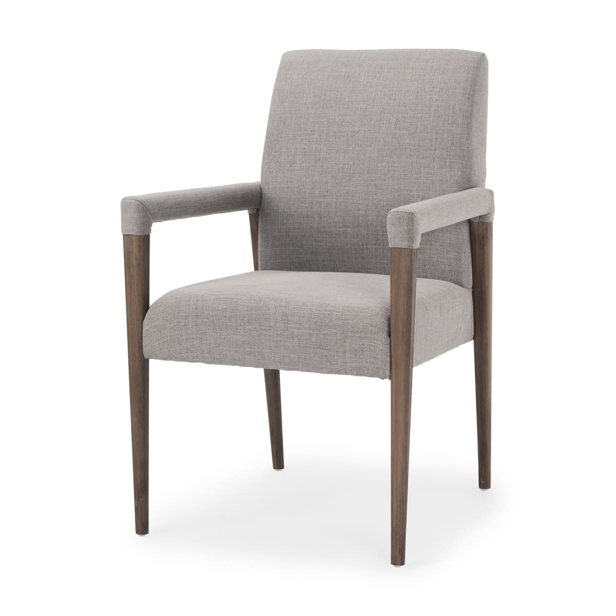 Palisades Dining Chair Gray | Brown Wood | Armed - dining-chairs