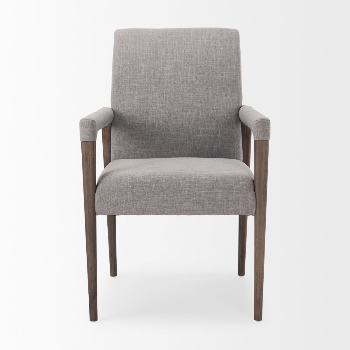 Palisades Dining Chair Gray | Brown Wood | Armed - dining-chairs