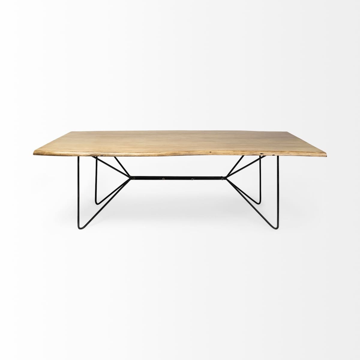 Papillion Dining Table Blonde Wood | Black Iron - dining-table