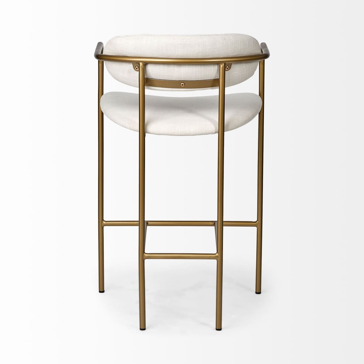 Parker Bar Counter Stool Cream Fabric | Gold Metal | Counter - bar-stools