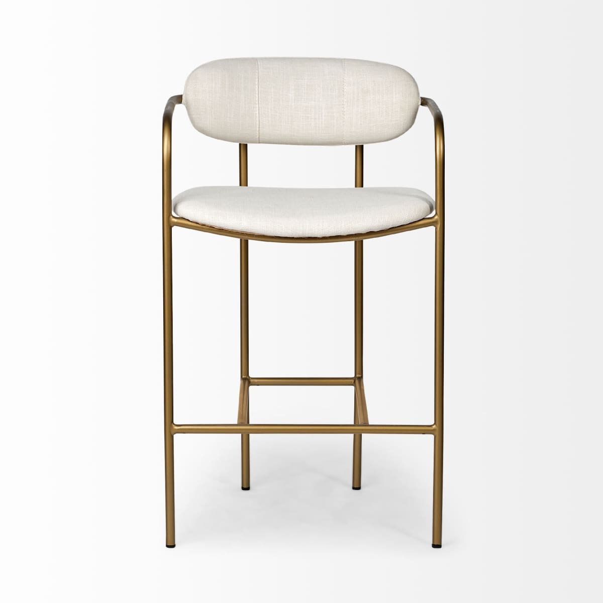 Parker Bar Counter Stool Cream Fabric | Gold Metal | Counter - bar-stools