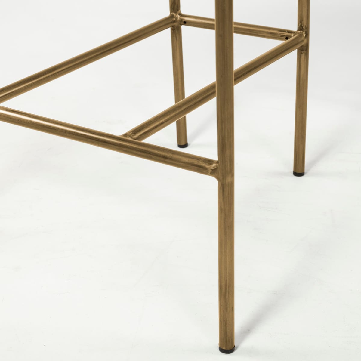 Parker Upholstered Dining Chair Cream Fabric | Gold Metal - dining-chairs