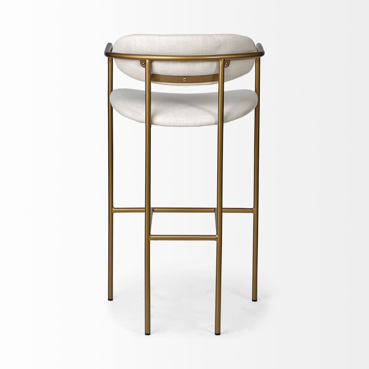 Parker Upholstered Seat Bar Counter Stool Cream Fabric | Gold Metal | Bar - bar-stools