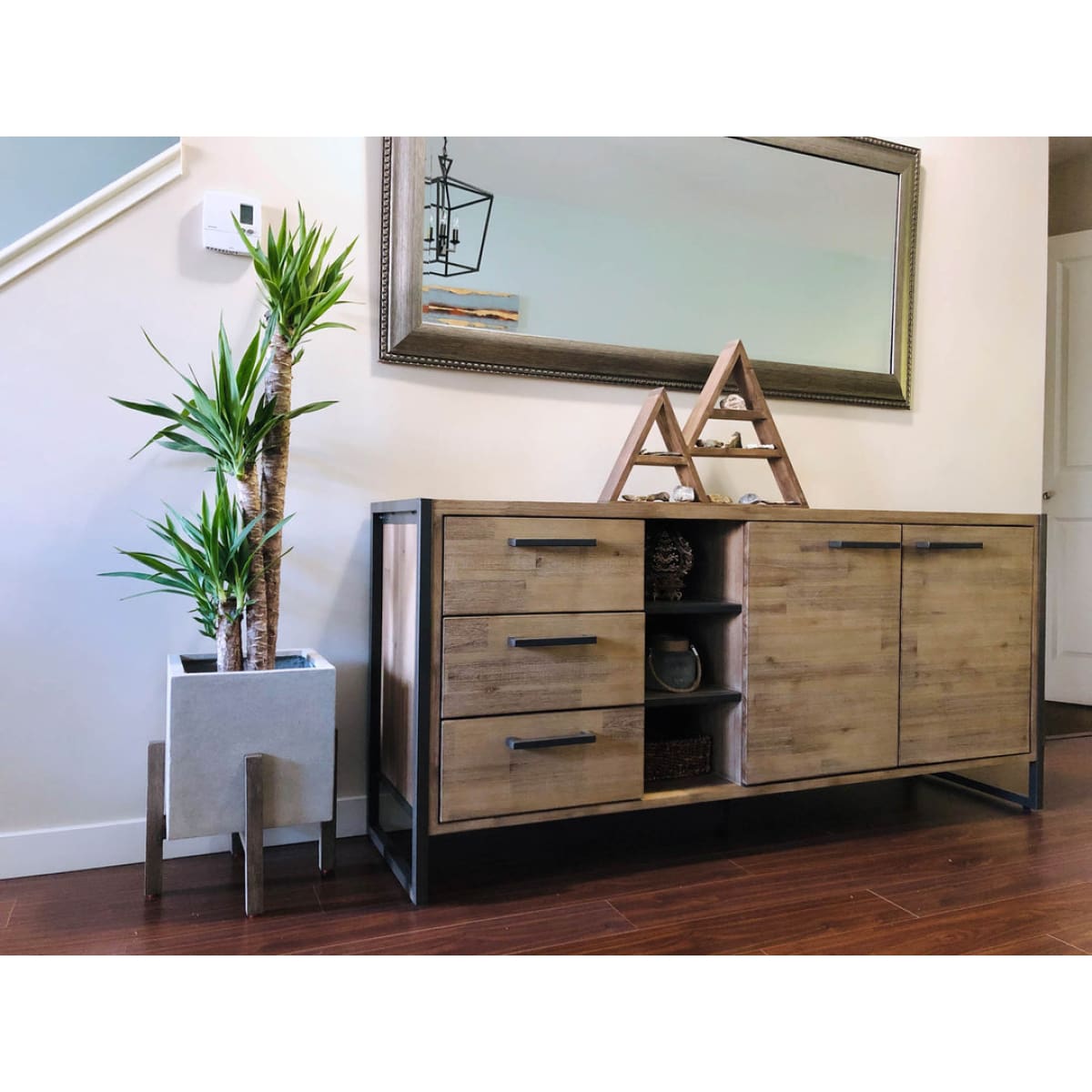 Patio Square Standing Pot - Natural Stone - lh-import-vases