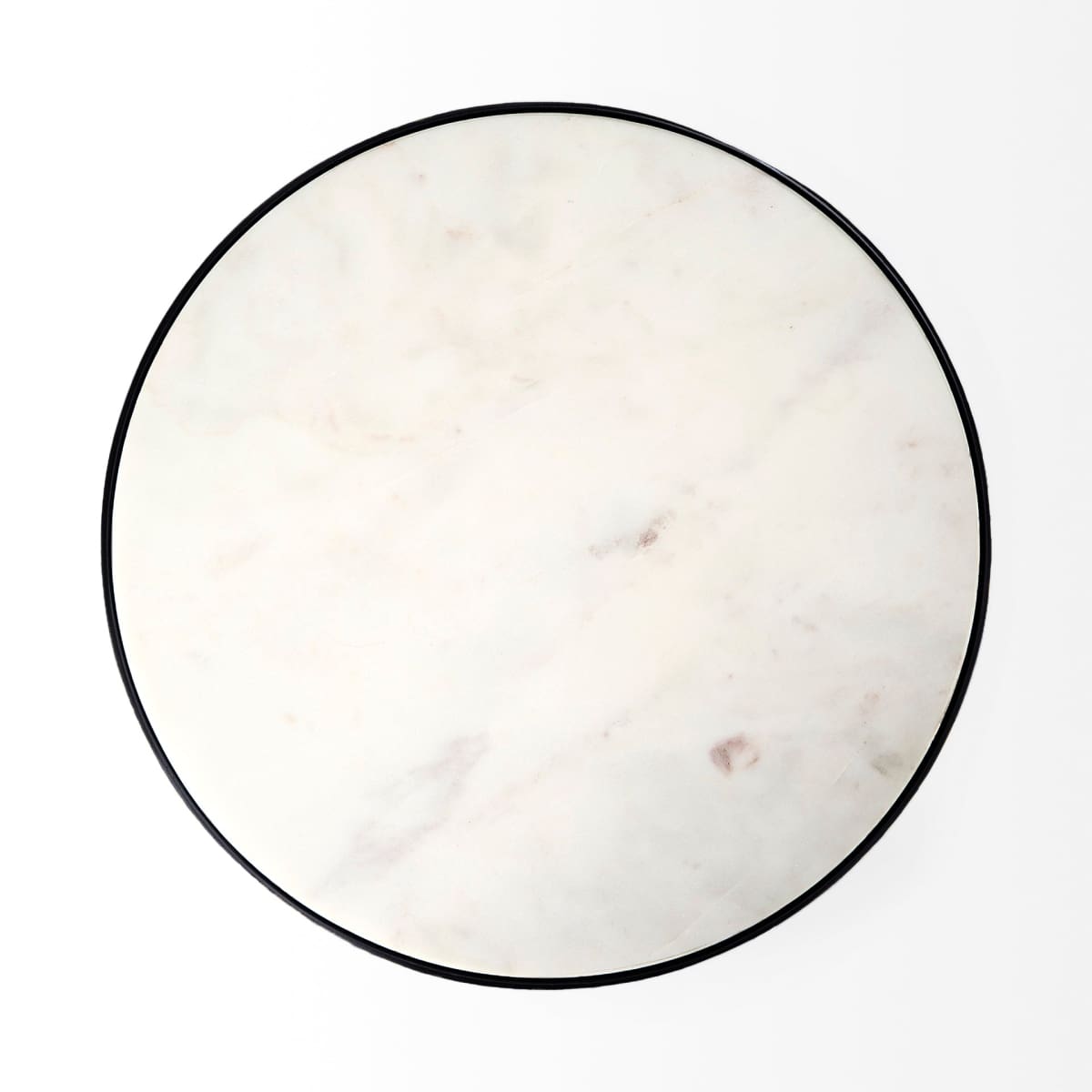 Patrick Accent Table White Marble | Black Metal - accent-tables