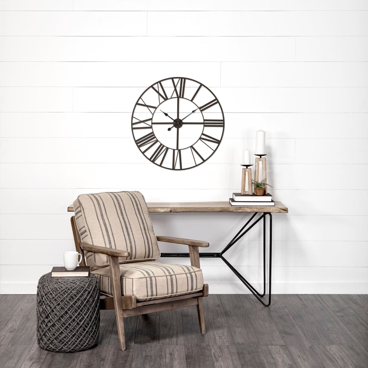 Pender Wall Clock Brown Metal | 29.9’’ - wall-clocks