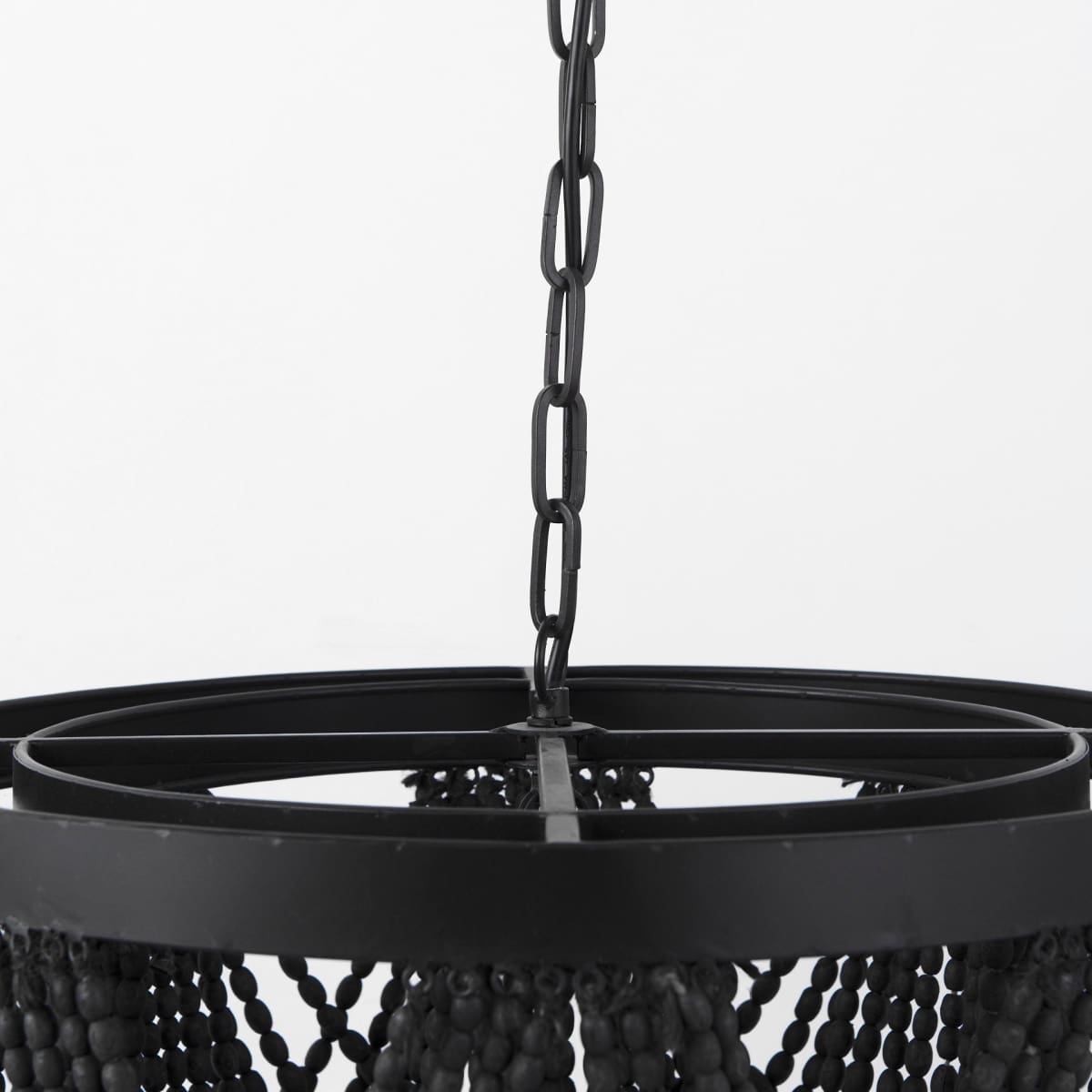 Pendra Chandelier Black Metal | Black Wood - chandeliers