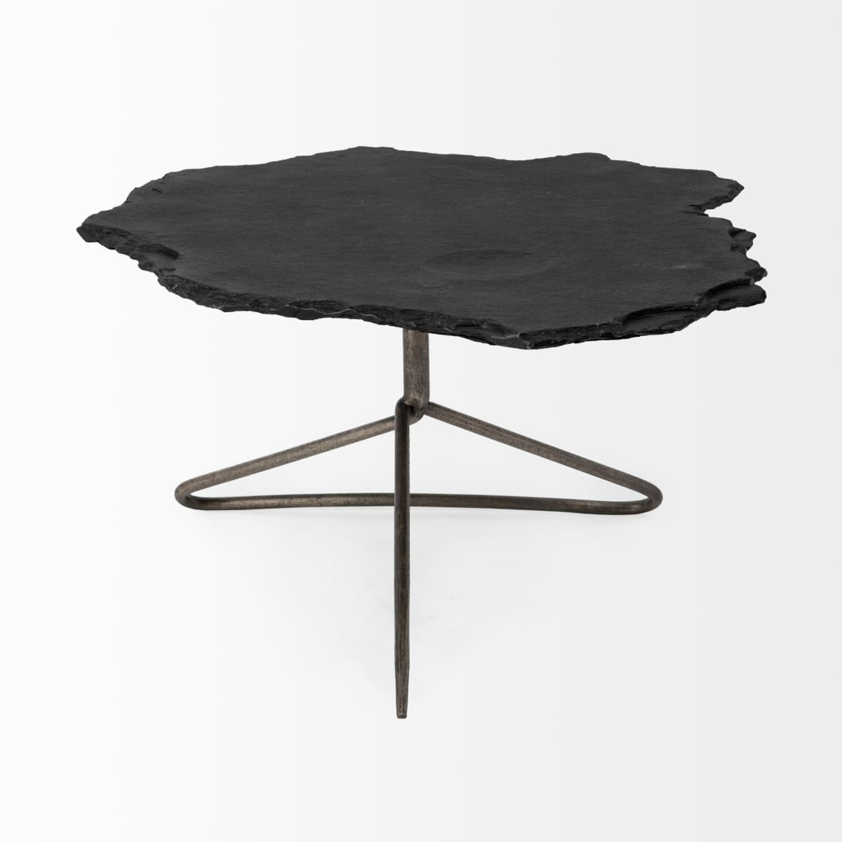 Pinera Coffee Table Black Slate | Silver Iron - coffee-tables