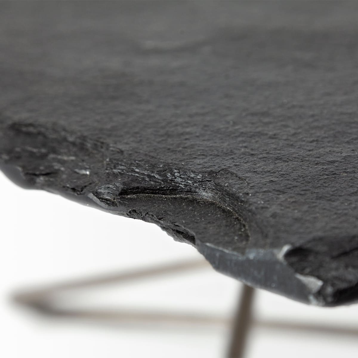 Pinera Coffee Table Black Slate | Silver Iron - coffee-tables