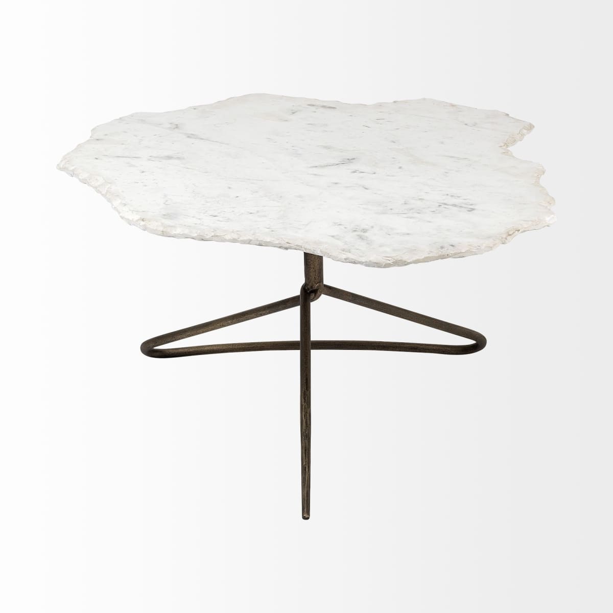 Pinera Coffee Table White Marble | Gold Metal - coffee-tables
