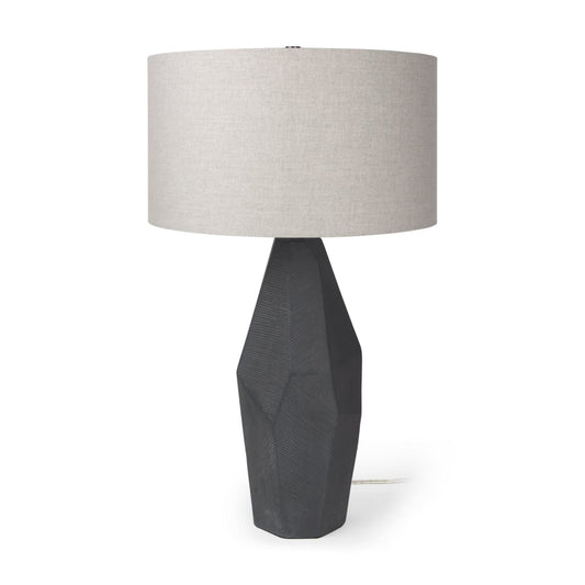 Piven Table Lamp Black Ceramic - table-lamps