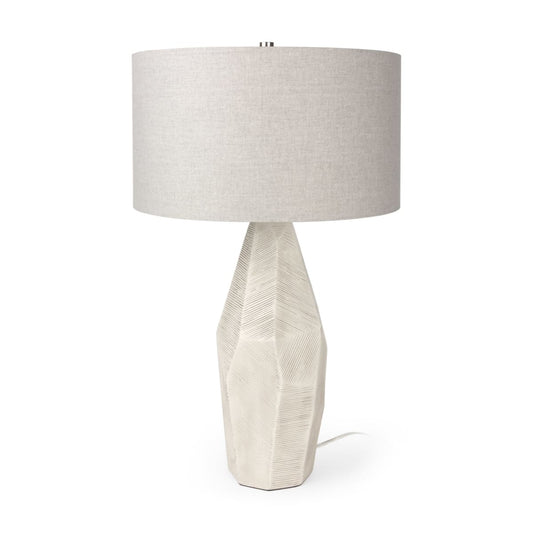 Piven Table Lamp Cream Ceramic - table-lamps