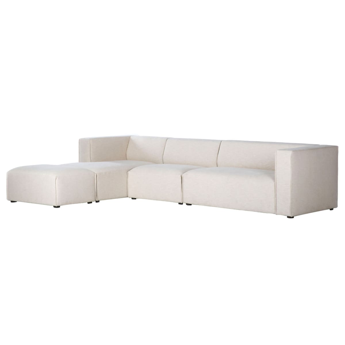 Premium Left Modular Sectional W/ Ottoman - lh-import-sectionals