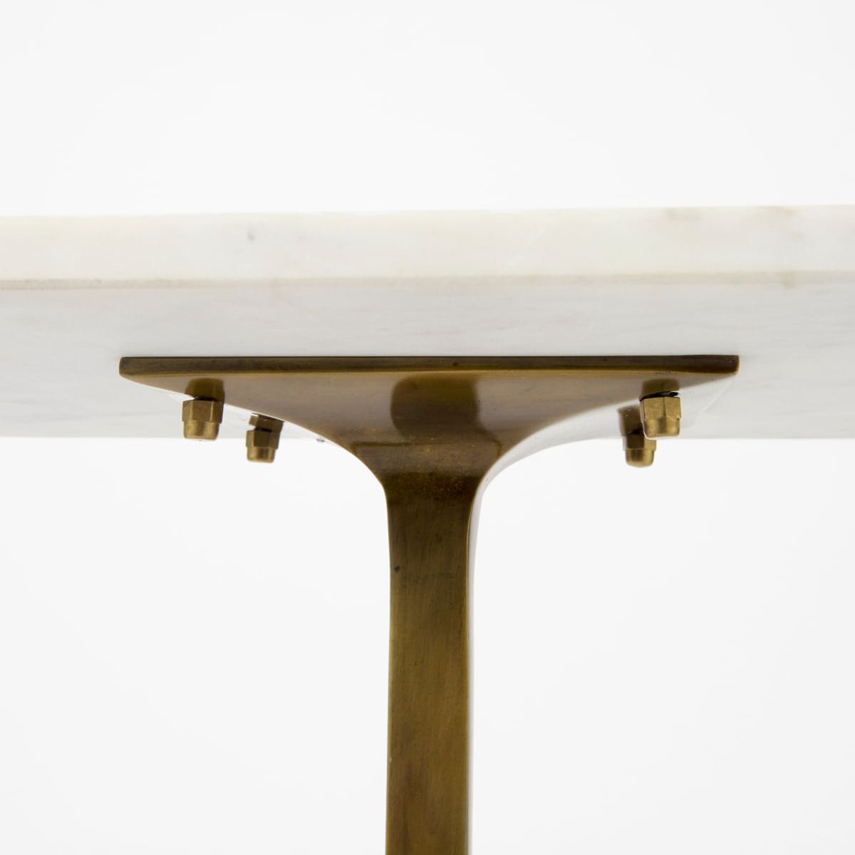 Preston Accent Table White Marble | Gold Metal - accent-tables