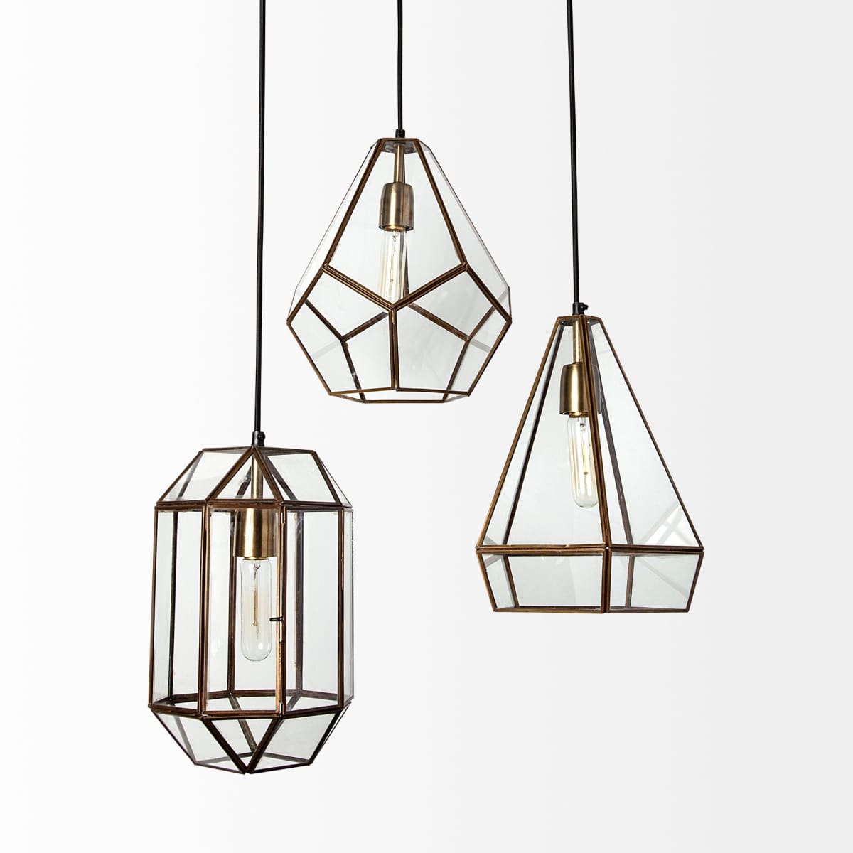 Prima Pendant Light Gold Metal | Glass - pendant-light