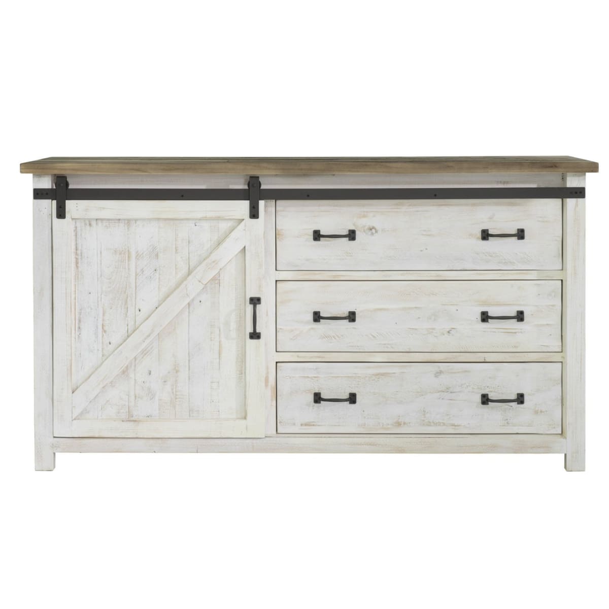 Provence 3 Drawer Dresser With 1 Door - lh-import-dressers