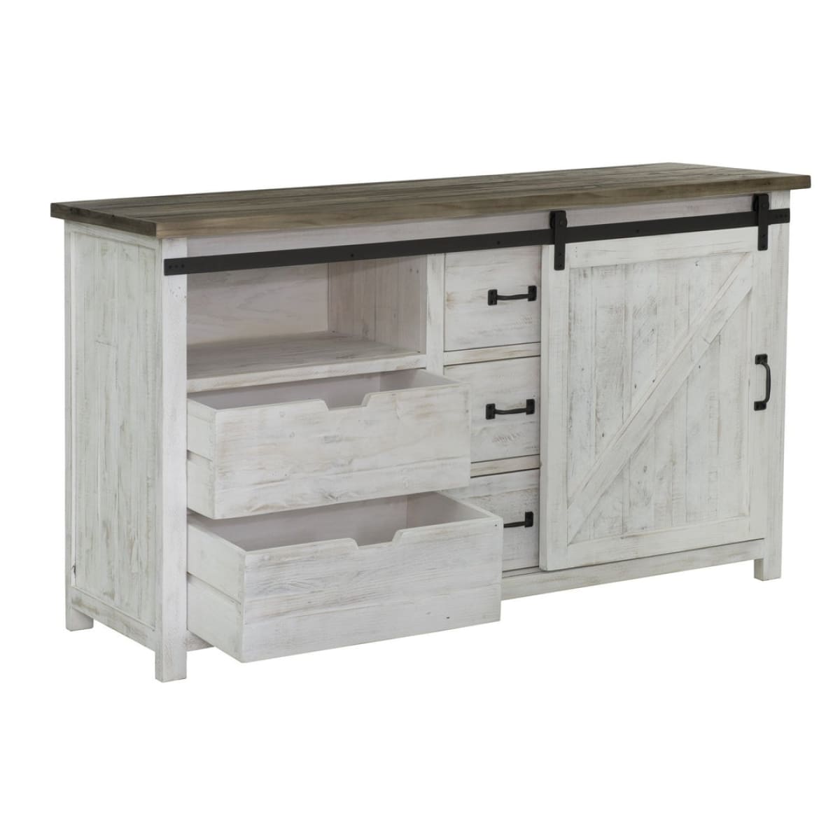 Provence 3 Drawer Dresser With 1 Door - lh-import-dressers