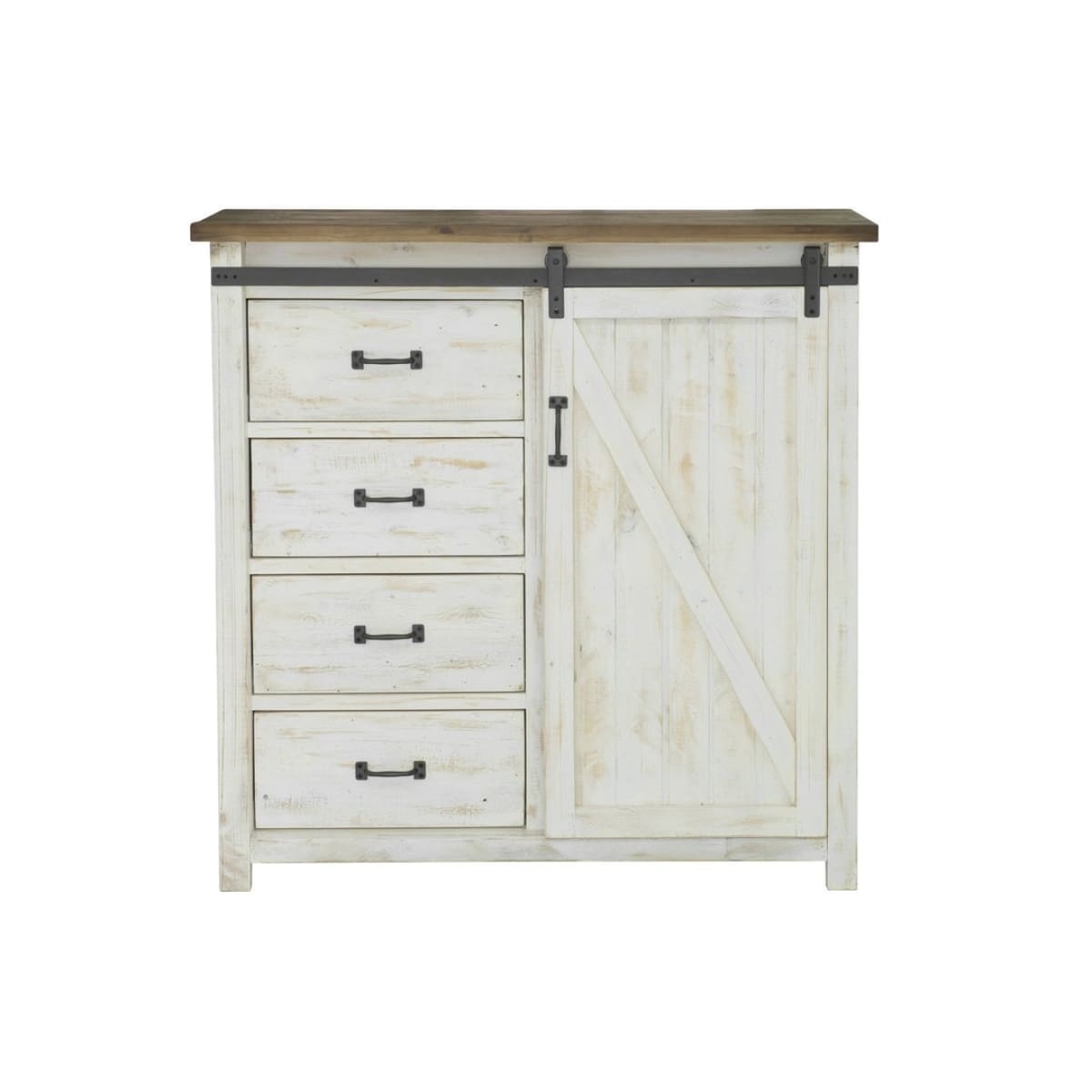 Provence 4 Drawer Chest With 1 Door - lh-import-dressers