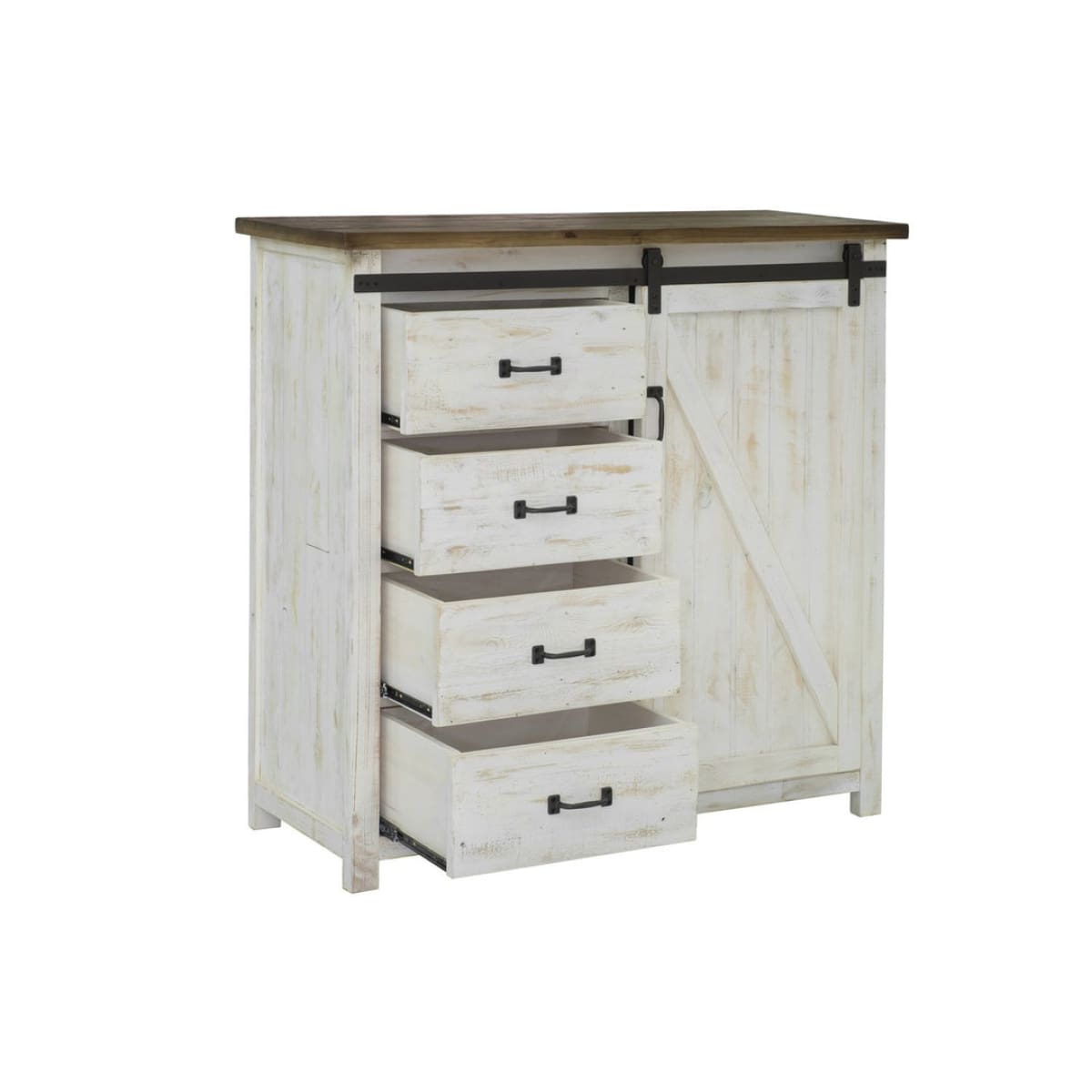 Provence 4 Drawer Chest With 1 Door - lh-import-dressers