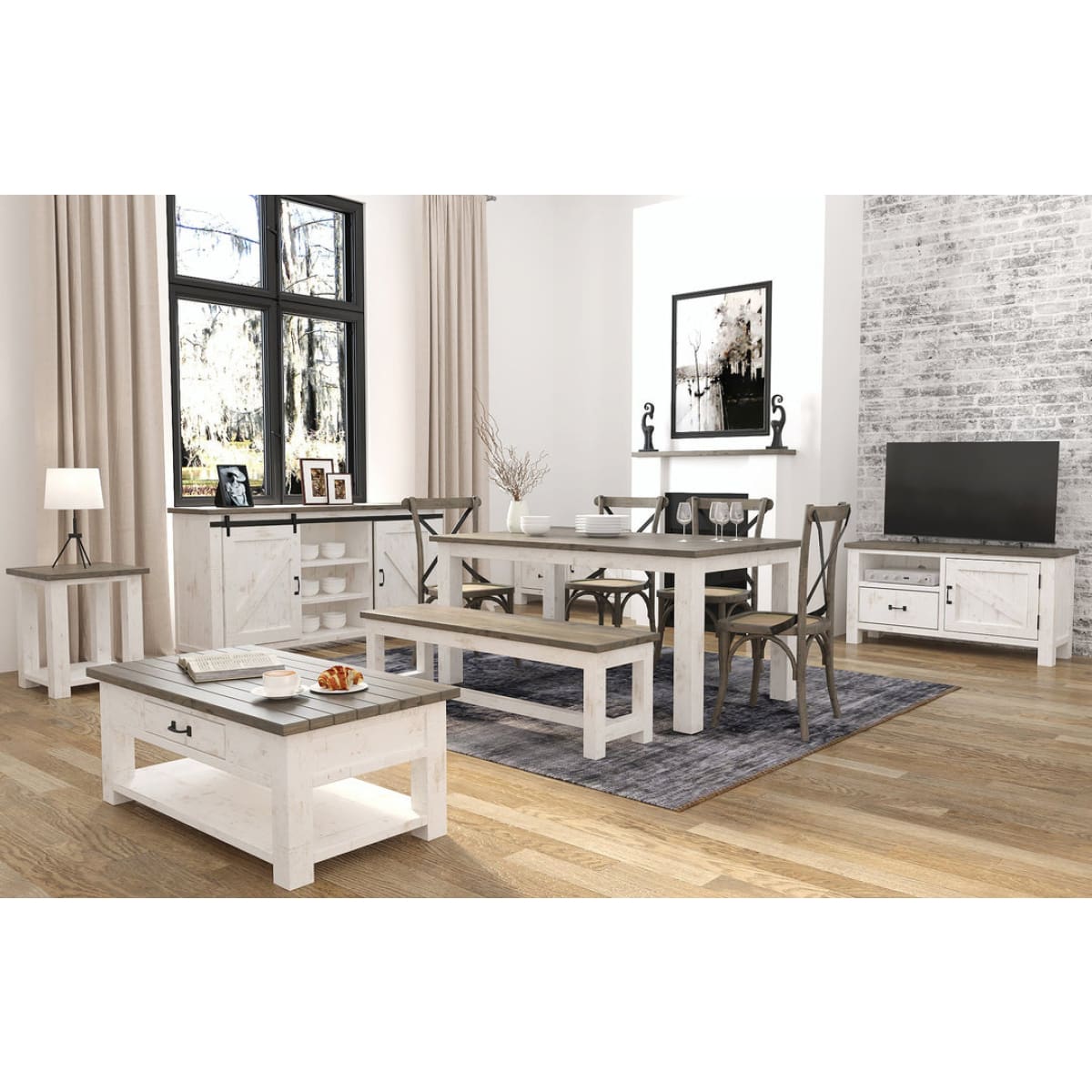 Provence Large Extension Dining Table (71’’/86’’) - lh-import-dining-tables