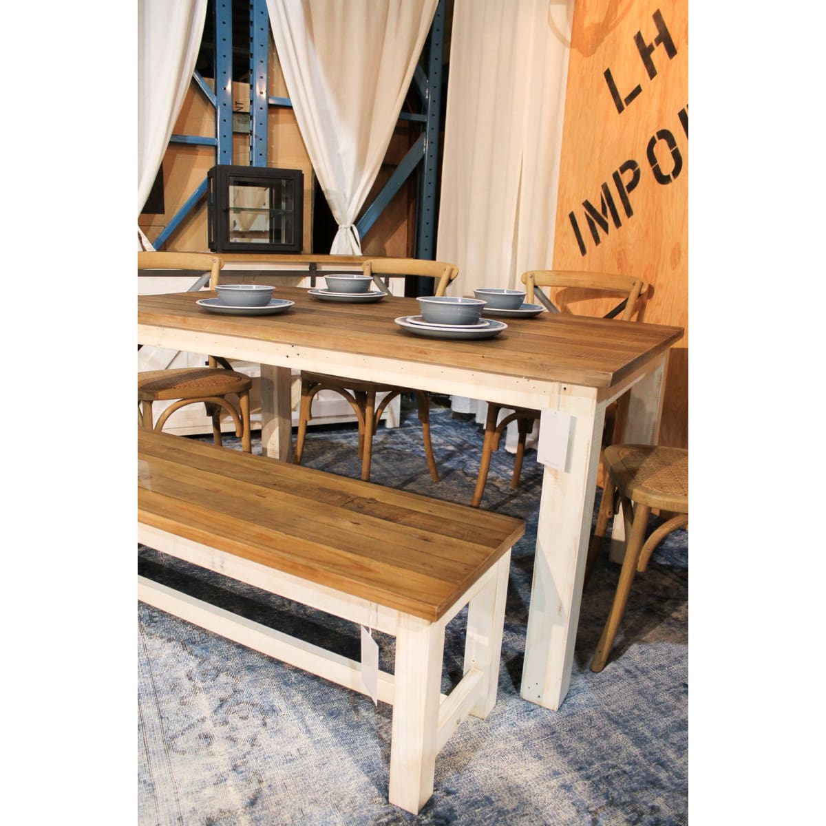 Provence Regular Fixed Dining Table 63 - lh-import-dining-tables