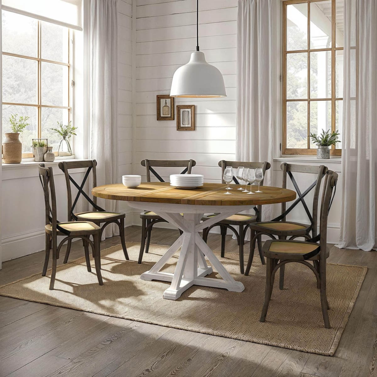 Provence Round Extension Table (47’’/63’’) - lh-import-dining-tables
