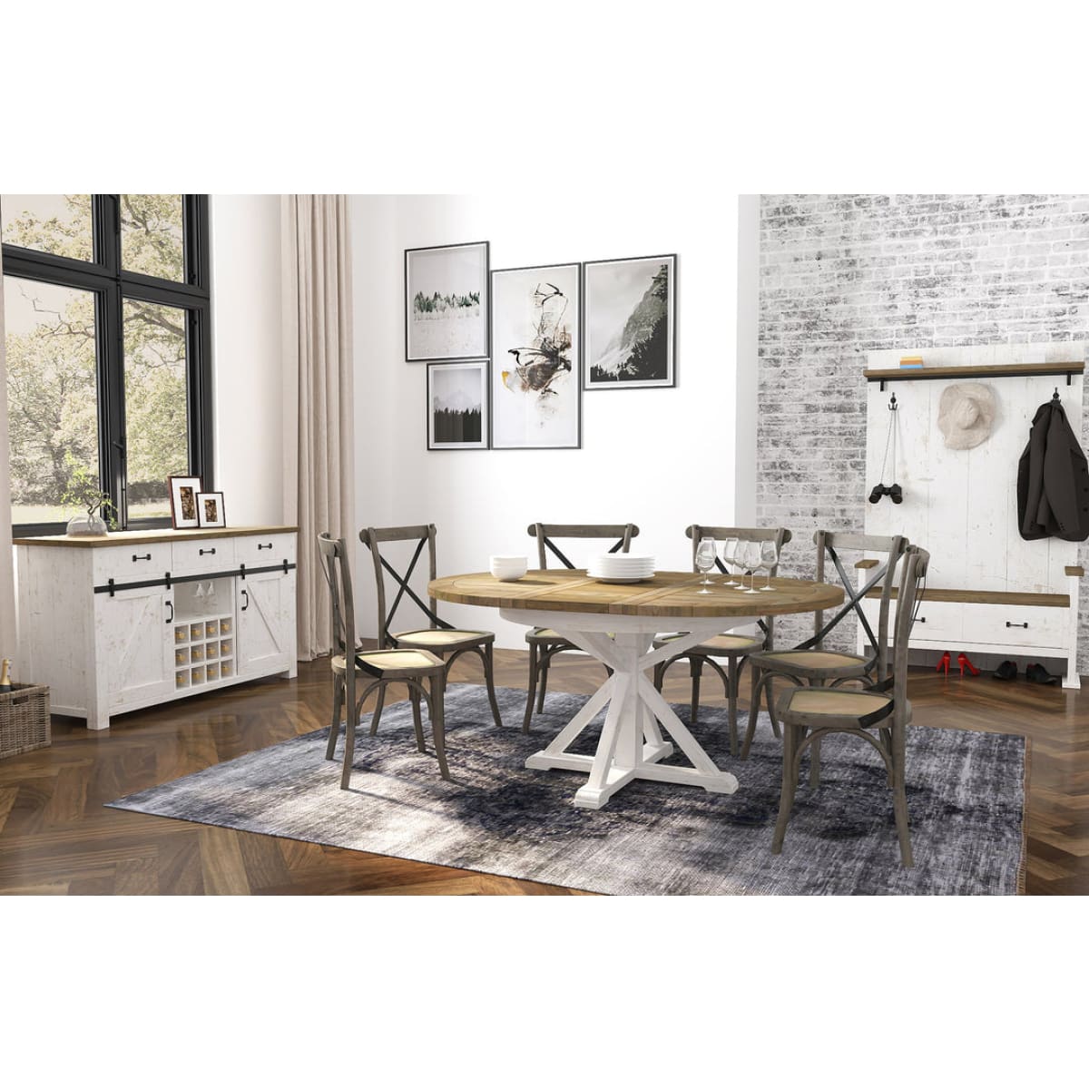 Provence Round Extension Table (47’’/63’’) - lh-import-dining-tables